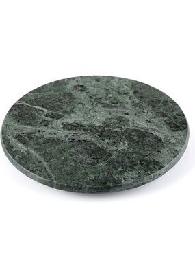 Creative Home Natural Marble Round Trivet Cheese Board Dessert Serving Plate 8"
